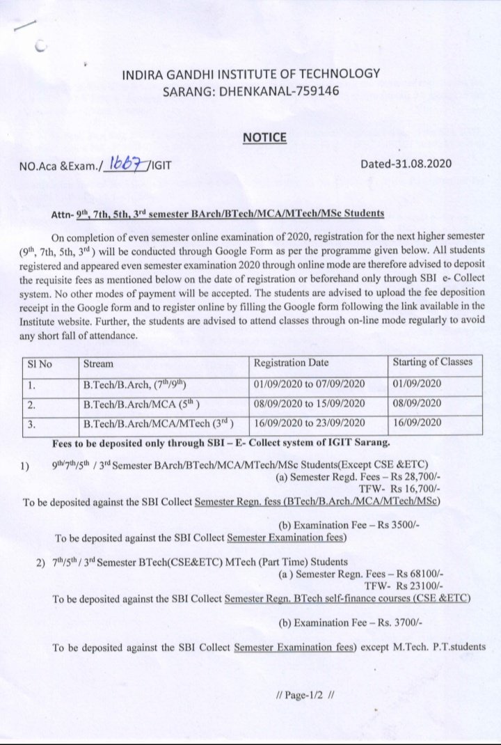 satyam_dharai's tweet photo. The All India Council of Technical Education in the notice dated 03.09.2020(F. No:|-1'04/AICTEPGRC/Z}Z0)clearly instructs the universities under its mandate toreduce the fees,but in our institute which also comes under AICTE,the same notice seems to have noeffect.
#Igitcutfees https://t.co/JTUWgmpy4c