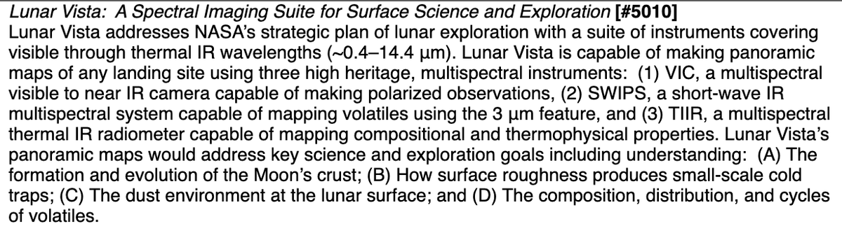 planetarysci's tweet photo. PSI researchers contributed to numerous posters. Aileen Yingst was part of a team considering future instruments that could map out composition & thermal characteristics of lunar features of every kind while capturing panoramic maps. (Yes, please. Build, please.)
/2 #LEAG2020 https://t.co/5GhgO1sUhy