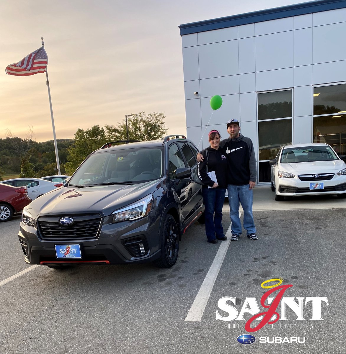 SaintJSubaru's tweet photo. Congratulations Riley Rutchick, owner of @rileysshack, on the purchase of your beautiful brand new 2020 #Subaru Forester Sport!! We appreciate your business and wish you many happy and safe #SubaruAdventures  😀

#2020Subaru #SubaruForester #ForesterSport #SaintJSubaru https://t.co/UxYb9lhKwJ