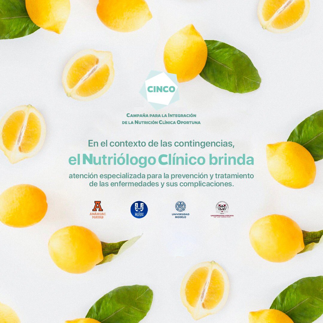 El #NutriólogoClínico es el profesional más capacitado para brindar atención en nutrición en contingencias epidemiológicas como la que vivimos actualmente. 
#5nutricion #CINCO #saberparanutrir #todosomosnutricion