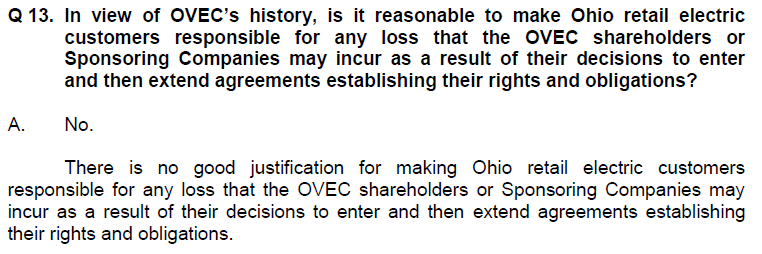 The OVEC plants are a bad investment. Arguments supporters of HB6 used to justify this coal plant bailout never held up. Now, Ohioans are on the hook to pay for them till 2030. This will cost Ohioans hundreds of millionsSam, I'll let you have the final comment here. #RepealHB6