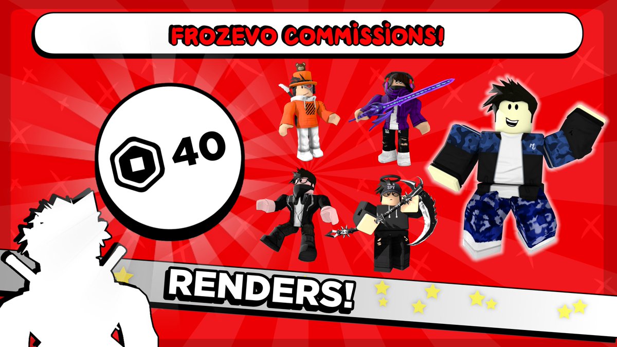 RealFrozevo's tweet photo. 😍FIRST COMMISSION SHEET!!!🥳

----- What I'll do????? -----

🥇RENDERS!! - 40 Robux
🥈BANNERS!! - 70 Robux
🥉PFPS!! - 50 Robux

📢Contact me here aswell, and giveaways soon aswell :)

🔓Comissions open, DMs open. 

⚠️Also please be patient, these usually take a few hours :) https://t.co/oWmIsyschI