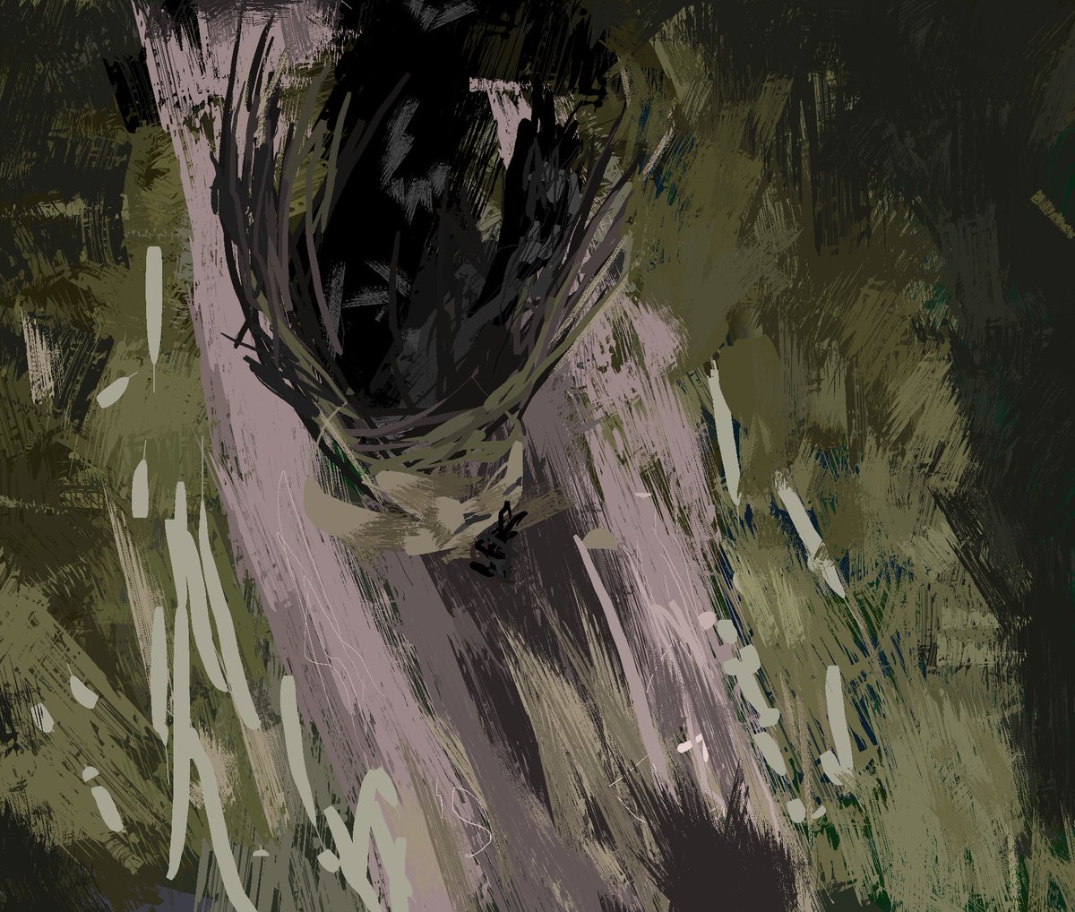 Falling bird in #HEAVYPAINT
"Off tumbling into the emblem of a bird with its wings half-spread
Or whirl madly on herself  in endless gymnastics in the growing warmth
Of wheatfields rising toward the harvest moon."
- Falling, James L. Dickey