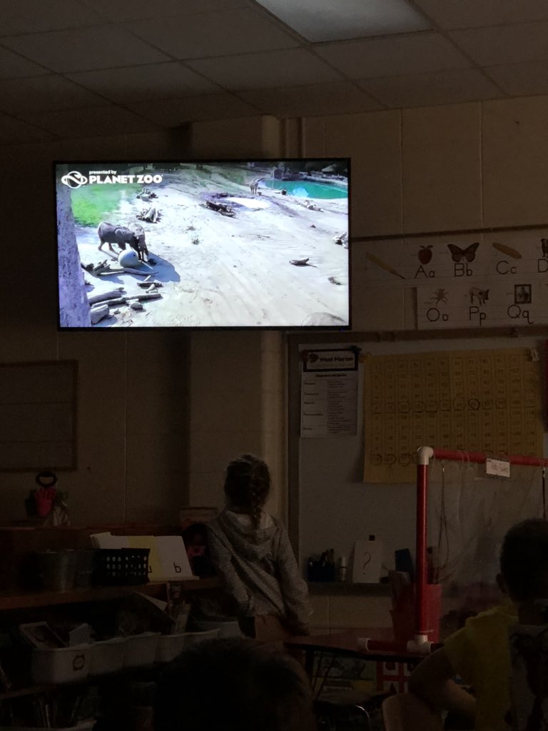 Mrs. Arrowood's 1st graders enjoyed going on a Virtual Field Trip today while in Ms. Kelsey's Technology class today.                           They "went" to the San Diego Zoo (website) to look at over 15 different animal exhibits, with completely LIVE footage of the animals.
