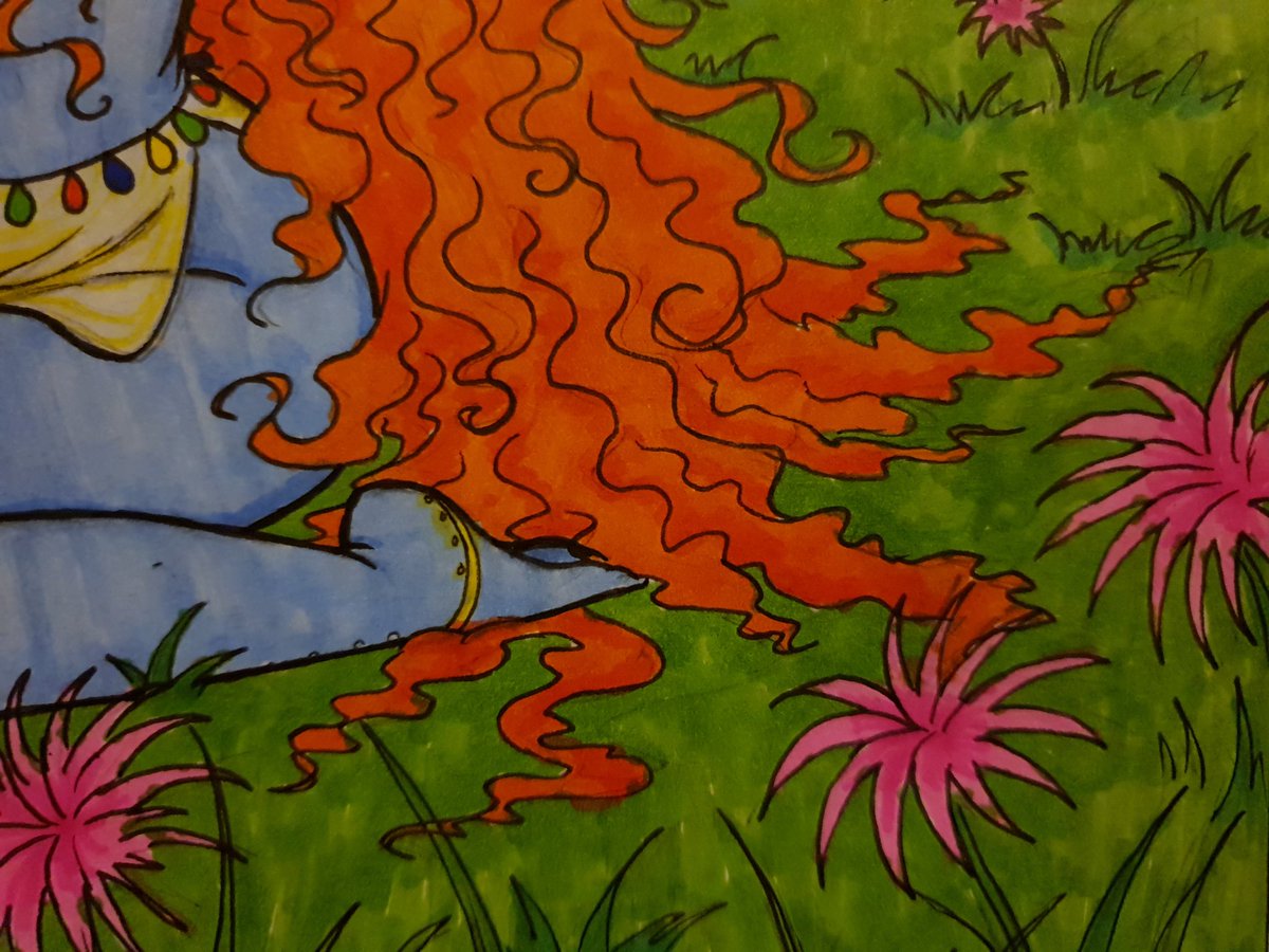 SaysBuzz's tweet photo. Lady Anarallath (Ana) Silverstone. One of my Dungeons and Dragons characters. She is a Moon Elf Druid from the High Moor
#dungeonsanddragons #dungeonsanddragonsart #artph #originalcharacter #elf #druid #moonelf #Illustration #traditionalart #traditionalcolors #coloringwithmarkers https://t.co/kqiNLqeztL