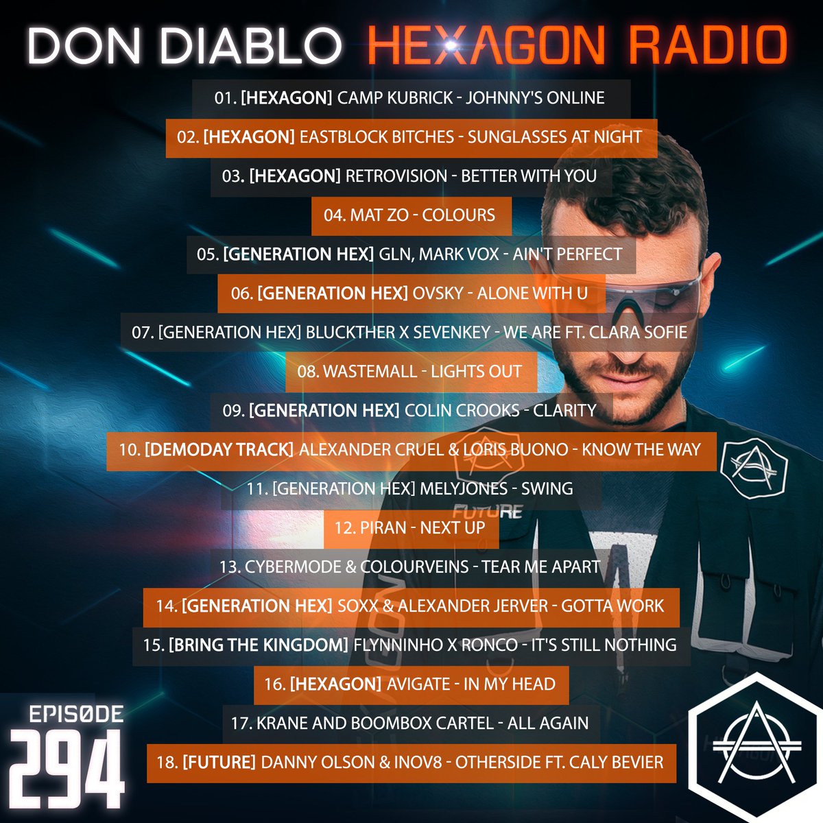 BIG EPISODE incoming! 📻🔥 WHICH TRACK is YOUR FAVORITE? 🖤 TUNE IN ► tinyurl.com/HexagonRadio294
