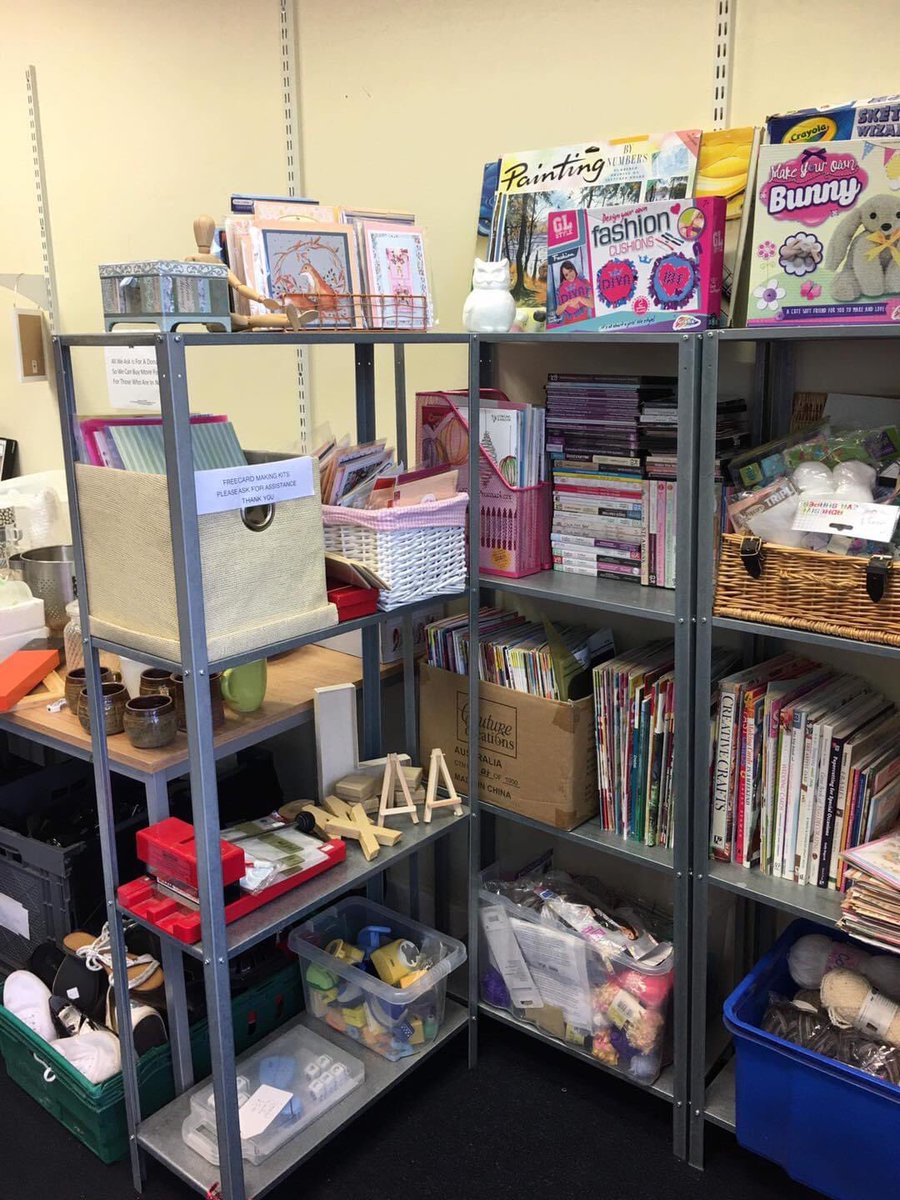 We are supported everyday by some amazing people who give their time. No one gets a wage. Jenny Cooper, comes in &amp; sorts our craft donations. She makes sure there’s a good variety and selection of craft supplies.Thank you Jenny, thank you without end! #freefood #warringtoncraft