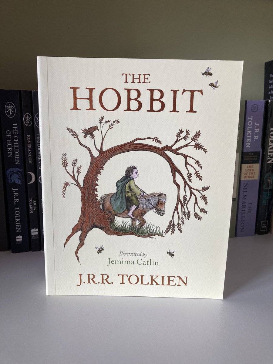  #TolkienEveryday Day 53A copy of The Hobbit from 2013, featuring precious illustrations by  @jemimacatlin