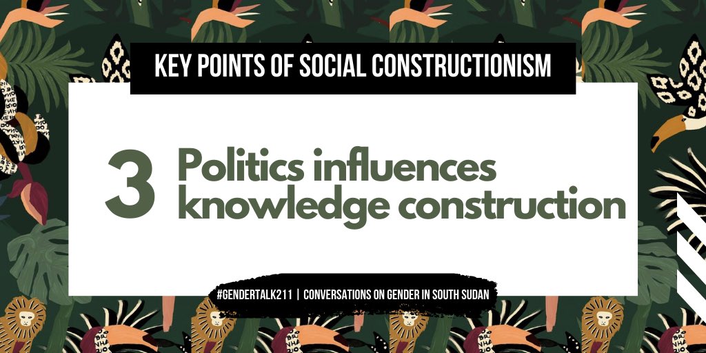 3) Knowledge is created by the community. It is then accepted & practiced. This knowledge then is turned into policy and is codified. Therefore, when new members join the community they are expected to accept these values & ideas. Thus powers & privilege are maintained. 12/18