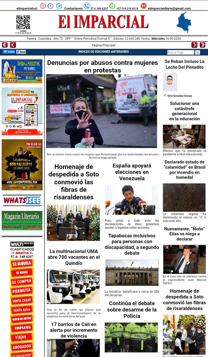elimparcialcomc's tweet photo. Buen día!   Edición # 245 de HOY Miércoles 16 de Septiembre 2020   https://t.co/EOXLaD3rwk
Estamos nuevamente aquí con la información que es interesante para leer.

No olviden bajar el App para celular Androide: https://t.co/3WdXjKMnZn https://t.co/66PnxScUsi