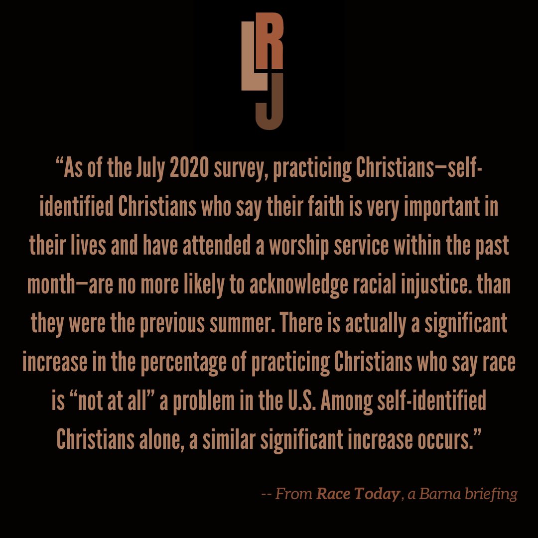 L4RacialJustice's tweet photo. We cannot allow our pride to stand in the way of the truth. We cannot remain complicit in injustice. We have failed, so let us repent, receive forgiveness in Jesus, & continue our faithful pursuits. #DearChurchItsTime #LRJ
———
Read more from @BarnaGroup:
https://t.co/AXOMH9yhbJ https://t.co/1pwxH2IcDy