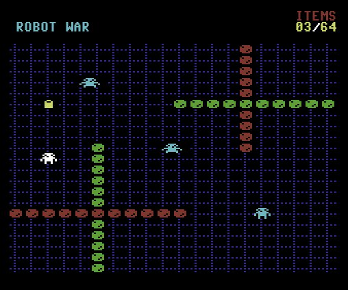 RetroMisfit's tweet photo. robots on C64 #StupidRetroGame https://t.co/nfd2lvWqTm