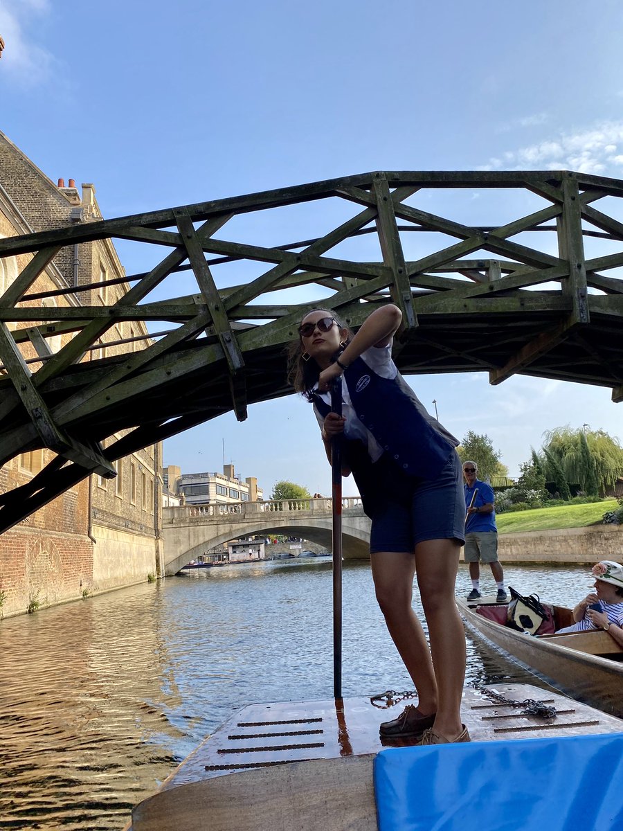 spstoney's tweet photo. Our first ever #punt on the #River #Cam #Cambridge today. Great views of the colleges. Our punter/guide Theo’ was very knowledgable and made our trip most enjoyable. Thanks @scudamorespunts https://t.co/mT1vU16eQS