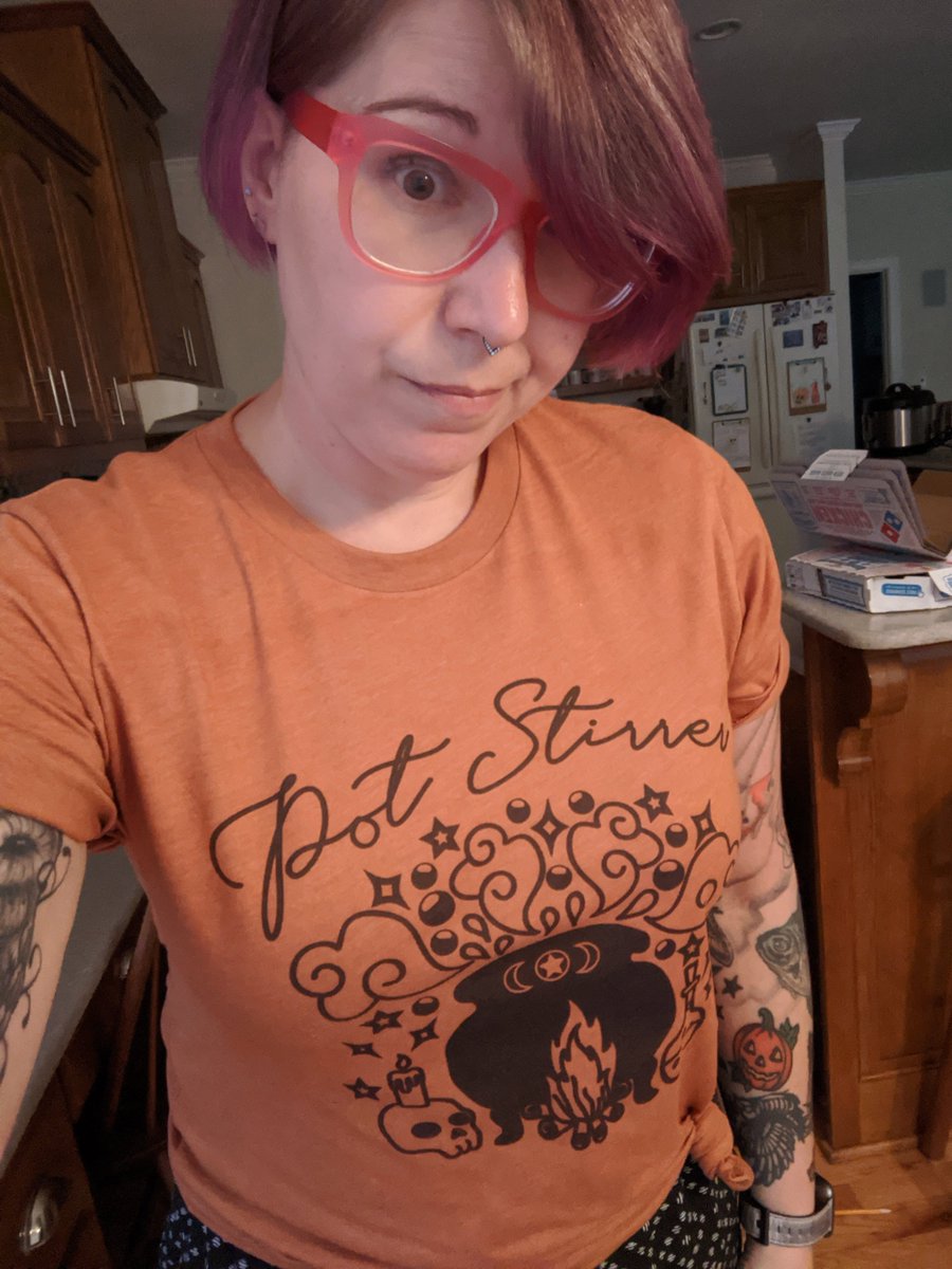 As promised this is my thread of my Halloween shirts.First up, a new shirt that reads Pot Stirrer.It might be too on the nose for me.