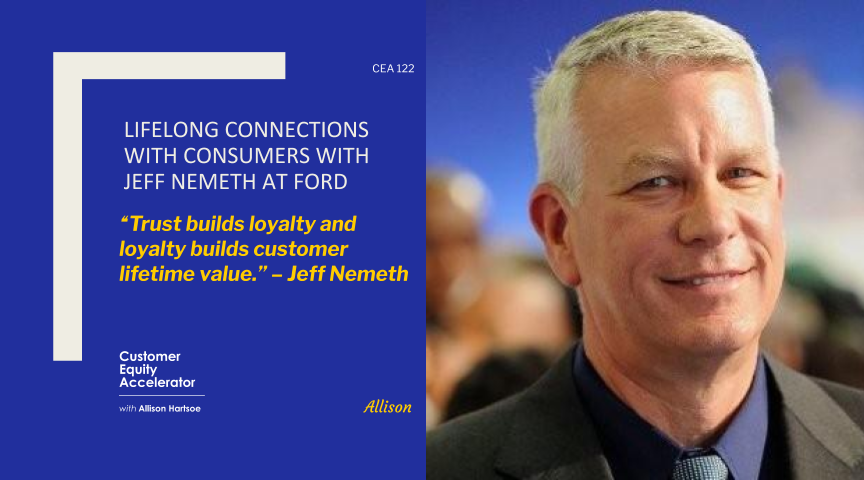 One thing we think is super important is developing the customer lifetime value. @jeff_nemeth @ford in the #Customer Accelerator #podcast w <a href="/ahartsoe/">Allison Hartsoe</a> bit.ly/33ksuer