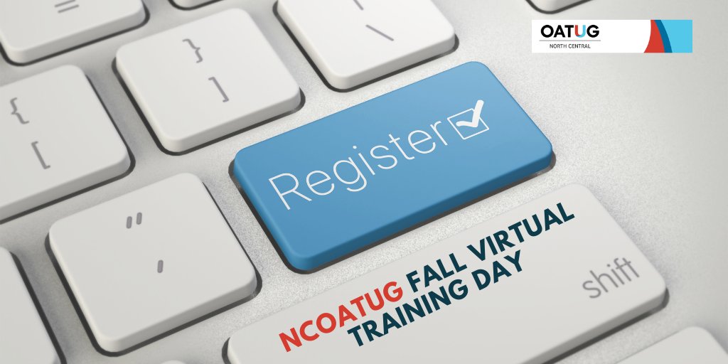 Register to attend the NCOATUG Virtual Training Day coming up on October 9, 2020 from 10:15 AM to 5:30 PM UTC time. This one day event is packed with a variety of educational topics. Check out the agenda and register at events.bizzabo.com/NCOATUG/agenda #NCOATUG2020 #NCOATUG #OATUG