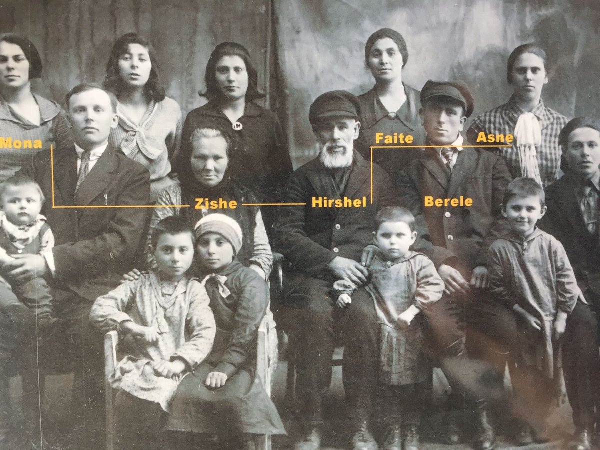 again, every single day of her life. My own family were Russian Jews so I know of none that were in concentration camps but this family in the photo is my great-grandpa's sister Zishe & her family. They were all lined up alongside a trench with many others, shot & buried. Too