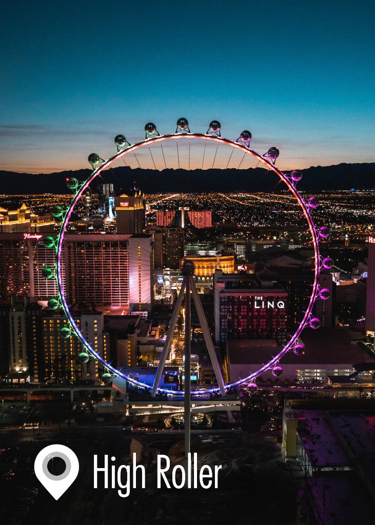 Vegas's tweet photo. Reply using the below emojis for which popular #OnlyVegas experiences you've done! #LetsMakePlans

⚡ - Taken a trip to the @NeonMuseum 
✨ - Visited the "Welcome to Fabulous Las Vegas" sign
🛶 - Been on the @VenetianVegas gondola rides 
🎡 - Gone on the @HighRollerVegas https://t.co/ov2QySqY7Z