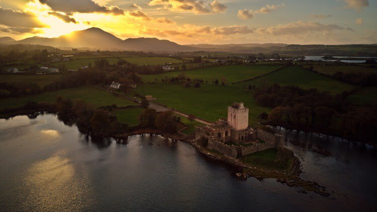 Doe Castle was erected by the McSweeney kings in about 1420. 13 kings ruled there. A McSweeney fortification. This fine edifice is open to the public & marks the palimpsest of Irish history.