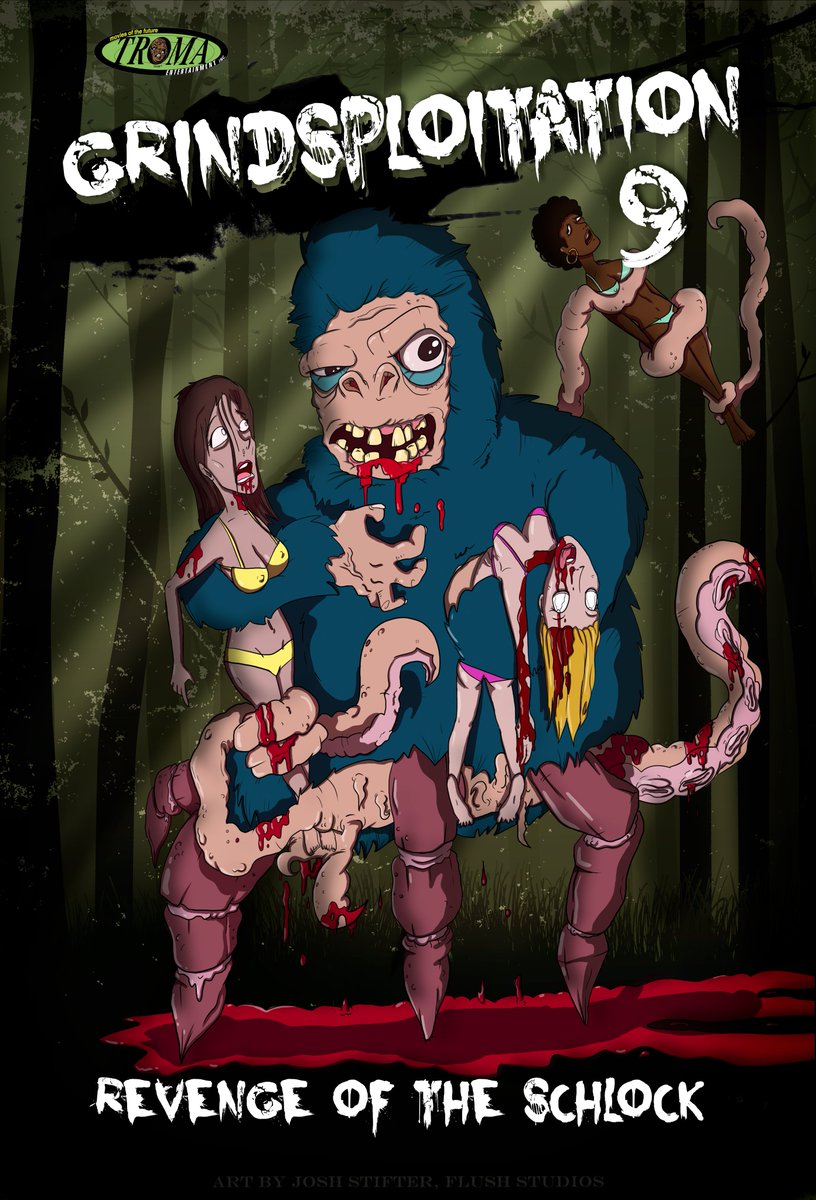 badtechno's tweet image. I'm co-producing the upcoming anthologies "Grindsploitation 9: Revenge of the Schlock" &amp;amp; "Grindsploitation 10: Milkin' It" w/ @TonyNewton1! Check out these incredible posters by @joshstifter! Send your horror shorts &amp;amp; faux trailers to tony.newton@live.co.uk! Slots are going fast!