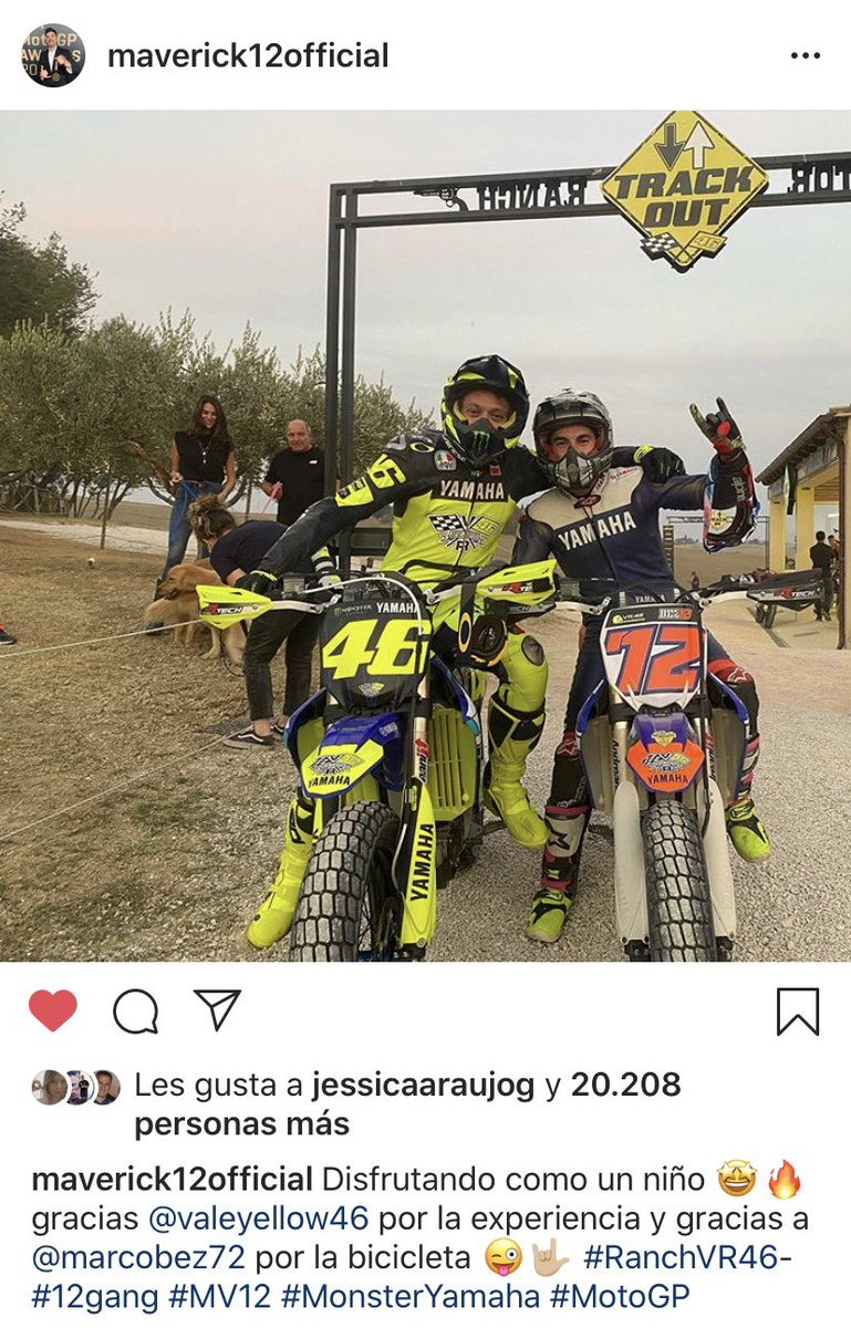germax33's tweet photo. ‘@ValeYellow46 invitó a @mvkoficial12 al #RanchVR46 https://t.co/vfnjbfCKeo