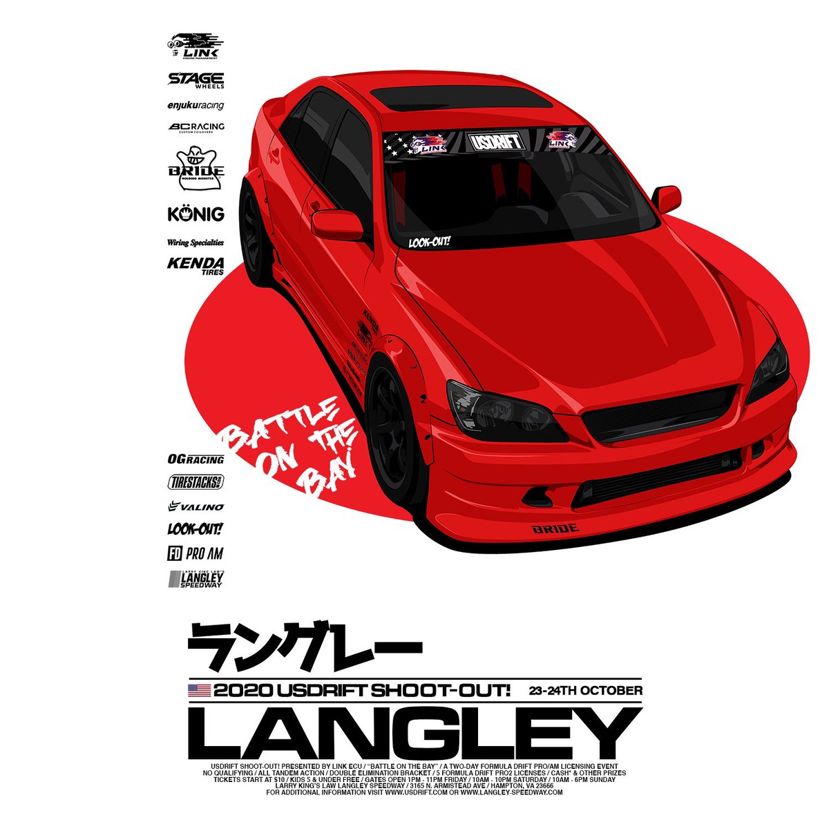 usdrift's tweet photo. 🚨 We’re happy to announce that we're holding our Shoot-Out! event for this year! We’re going to livestream it as well!🚨 Details at the link in our bio / #usdrift #lookoutdrift #fdproam #formuladrift #formulad #shootout #langleyspeedway https://t.co/jG4jdlUBw8