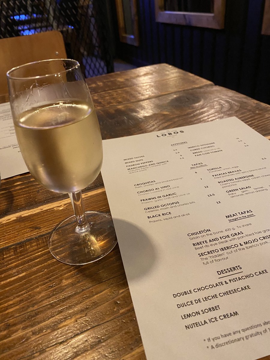 Happiness is...a copita of fino and tapas ⁦<a href="/LobosTapas/">Lobos Meat and Tapas</a>⁩