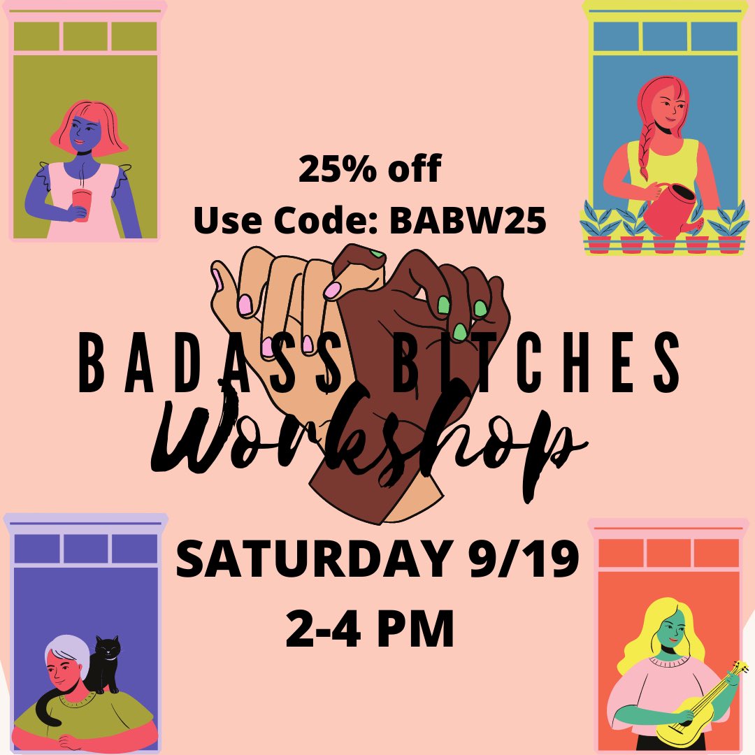 We’re offering 25% off our final BAB workshop this Saturday! Just use the code “BABW25” at checkout! eventbrite.com/e/badass-bitch…
—
#poetryworkshop #writingworkshop #writing #poetry #amwriting #writersoftwitter