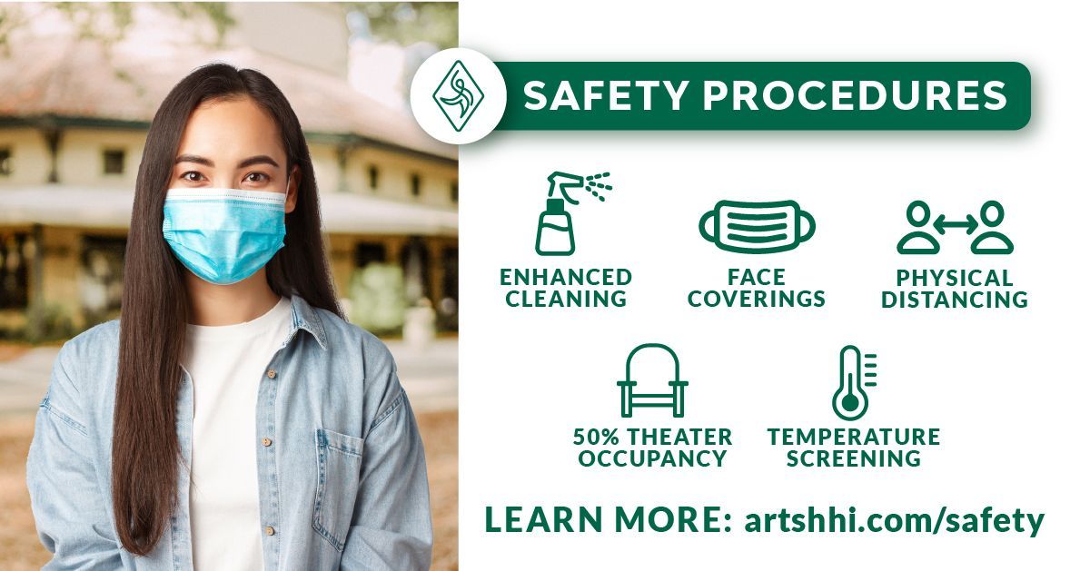 artshhi's tweet photo. We Look Forward to Welcoming You Back to the Theater!

New policies have been put in place to safeguard everyone's health and wellbeing. Please read them at https://t.co/xJghu63gzZ before heading out to the theater. https://t.co/e9XJewKyUq