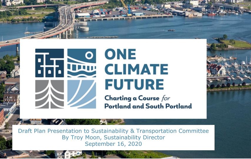 SustainPortME's tweet photo. Join us this afternoon at 5:30 when we presentation One Climate Future to the Sustainability and Transportation Committee. We're so excited to share it! @CityPortland @CityofSoPo #ClimateAction https://t.co/7zz7wsmUB7 https://t.co/OkRXWIzNvG