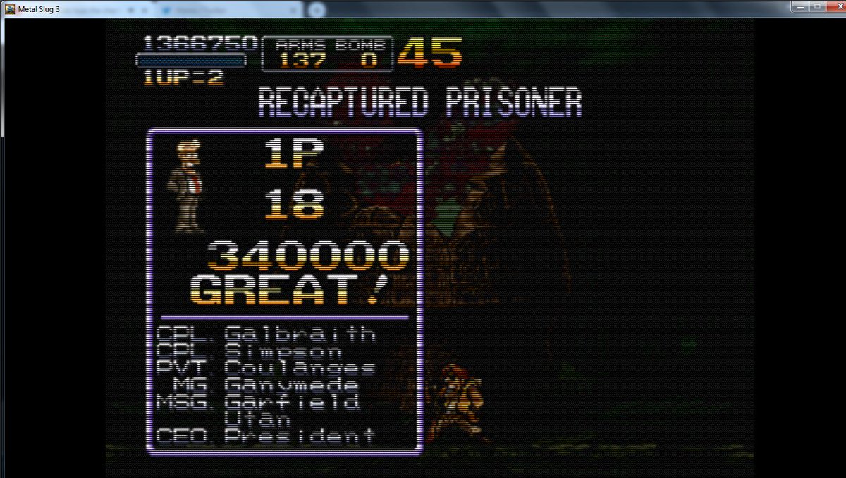 NickelTheWise's tweet image. HELL yeah! I'm gettin' good at this~ #MetalSlug #YoureGreat #MissionComplete