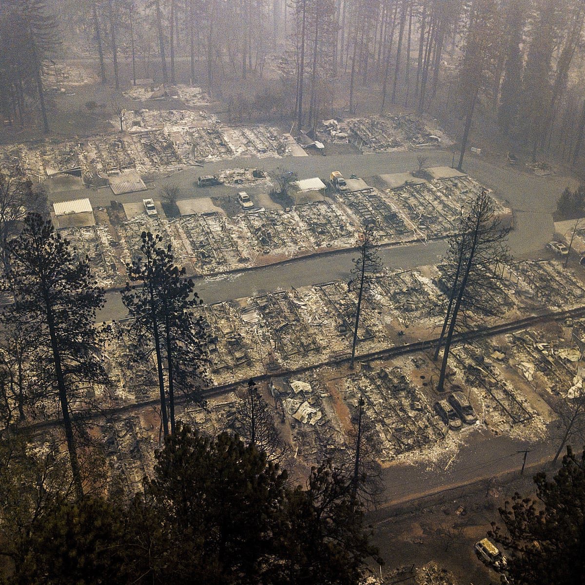 With the DOD publicly confirming Directed Energy Weapons (DEWs) let’s revisit some photos from the Paradise fire in ‘18.Homes completely vaporized, not a porcelain toilet or stone counter remains. But trees between and next to them are still standing. 