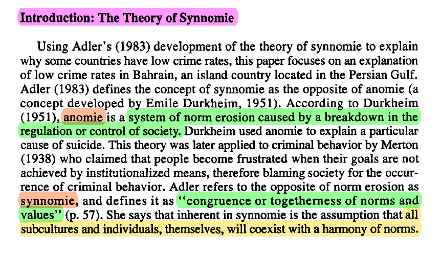 This is explained by the Theory of Synnomie (as opposed to anomie, a breakdown of society which is caused by atheism)When a society is 100% Islamic, i.e has achieved a state of synnomie, it will have virtually no crime. https://www.tandfonline.com/doi/abs/10.1080/01924036.1991.9688961