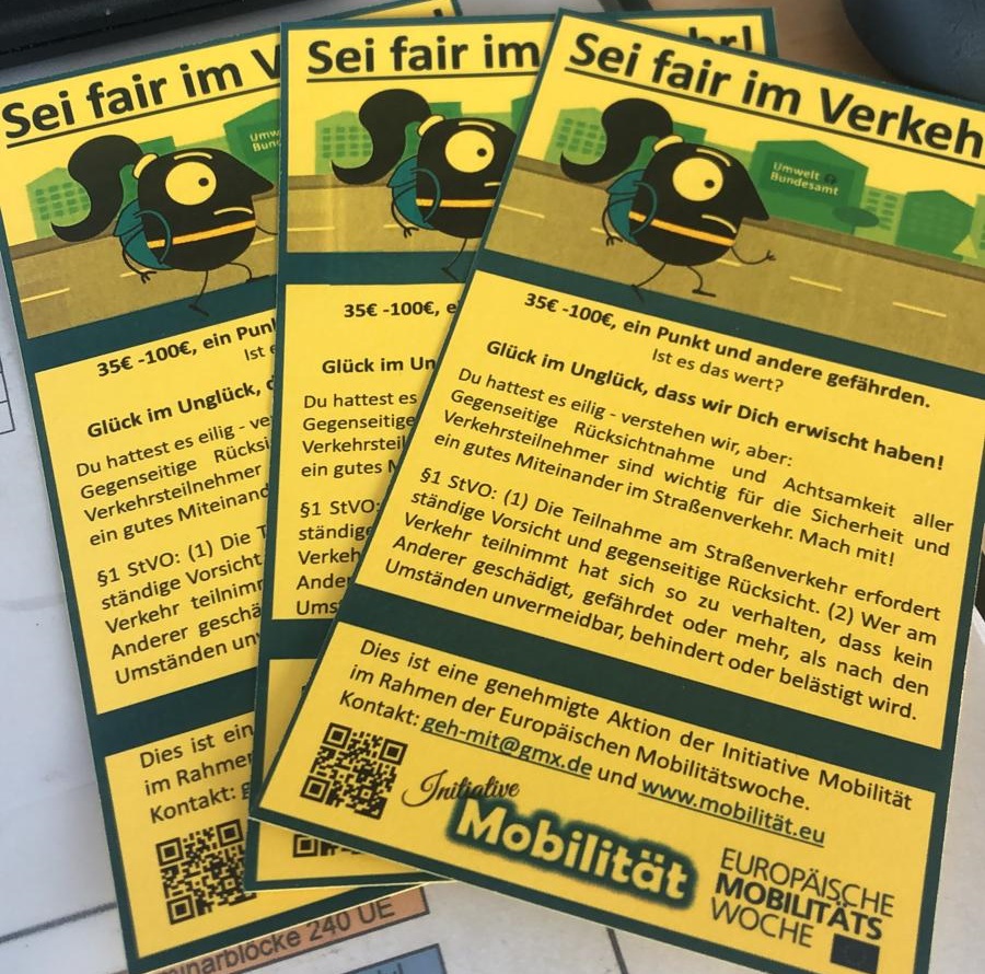 Die ersten Falschparker erwischt! #europeanmobilityweek #umw #lilia #lilienthal #emw2020 #europäische #mobilitätswoche #edgar #edgar_unterwegs #fahrrad #gehmit #geh_mit #mobilität #autofrei #fahrrad #gmfa2020 #greenmobilityforall2020 #autofrei #mobilityweek #Falschparker