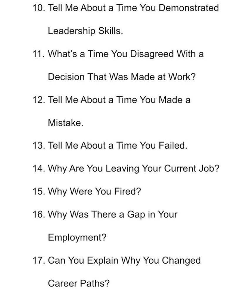 GilbertHS714's tweet image. Here are the practice interview questions you can use for your job interview❕👏🏽#jobquestions #goodluck #Jobs #jobhunting #auhsd
