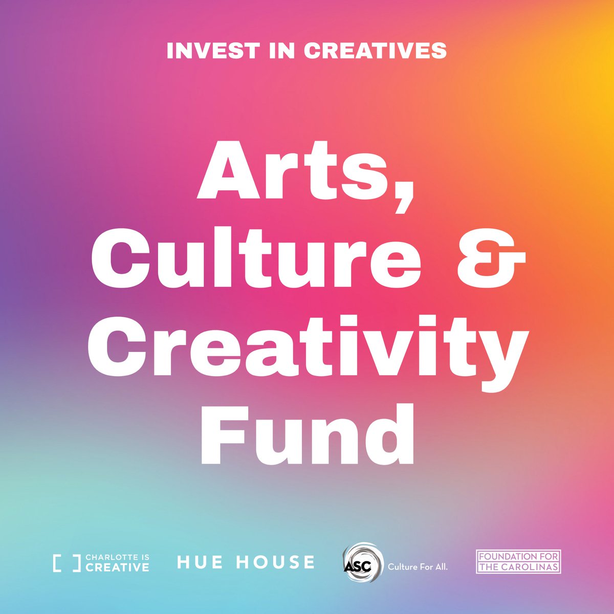 ASCCharlotte's tweet image. BREAKING: Mecklenburg County, the City of Charlotte &amp;amp; the THRIVE Fund are each contributing $1MM to invest in and directly impact individual artists/creatives, as well as arts, science and history organizations impacted by COVID-19. More information at investincreatives.com.