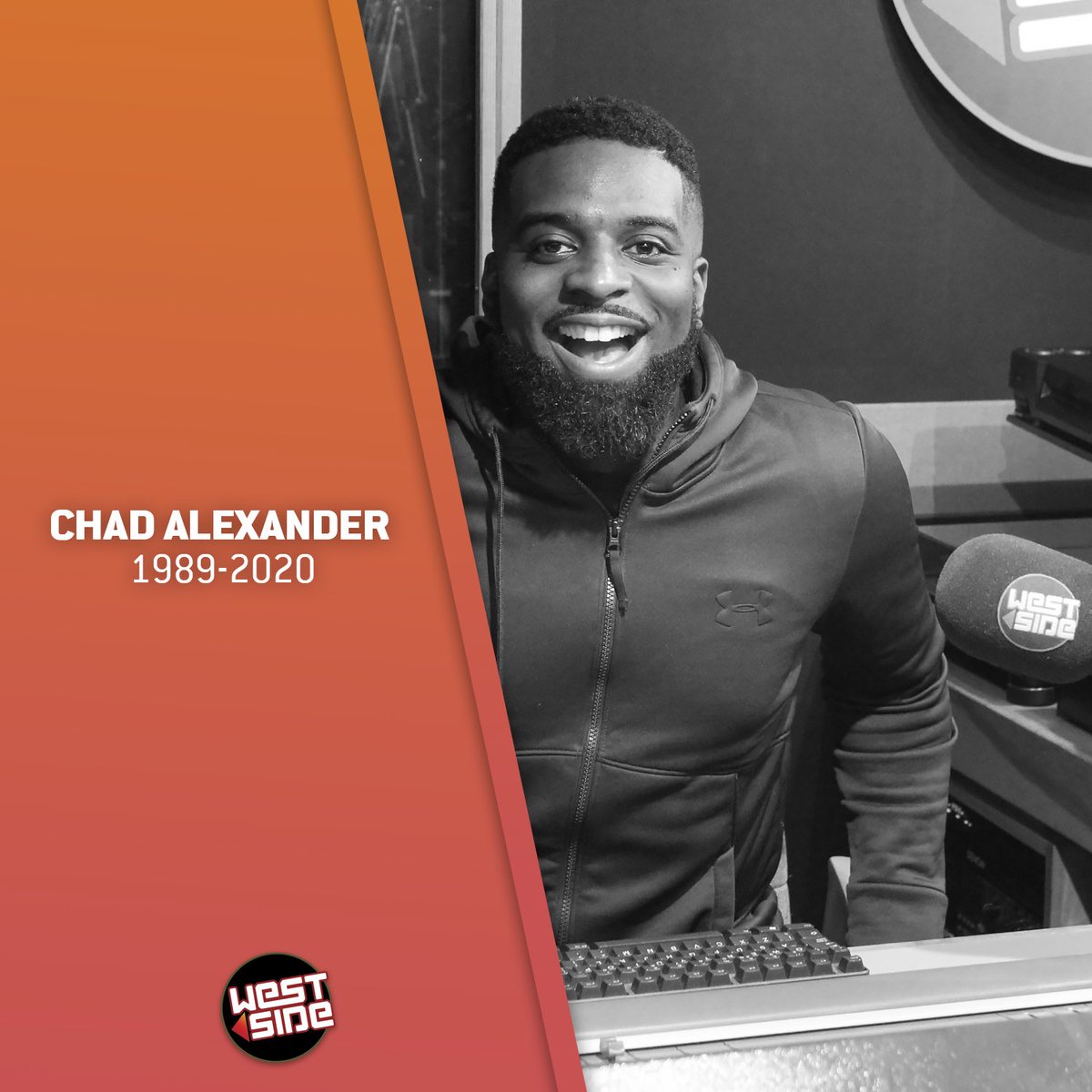 thisiswestside's tweet photo. Rest in peace Chad Alexander ❤️ It is hard for us to describe how much we are all hurting right now. We love you and will never forget you. Your legacy will live on forever. Our thoughts and prayers are with your family and children. Sending strength and love 🙏❤️ https://t.co/6zFJRpJ7e4
