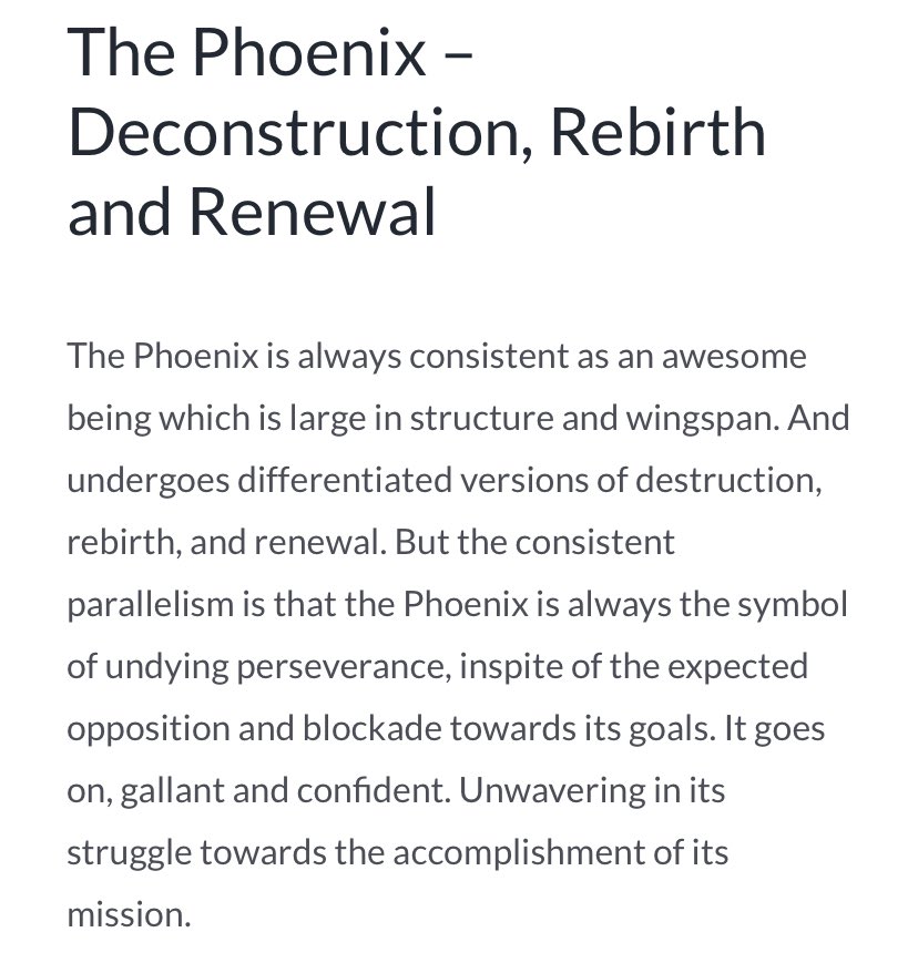 it is said that in dreams, phoenix can represent overcoming adversity through aggression. it symbolizes undying perseverance inspite of the expected opposition and blockade towards its goals. gallant and confident, unwavering in its struggle towards the accomplishment of ++