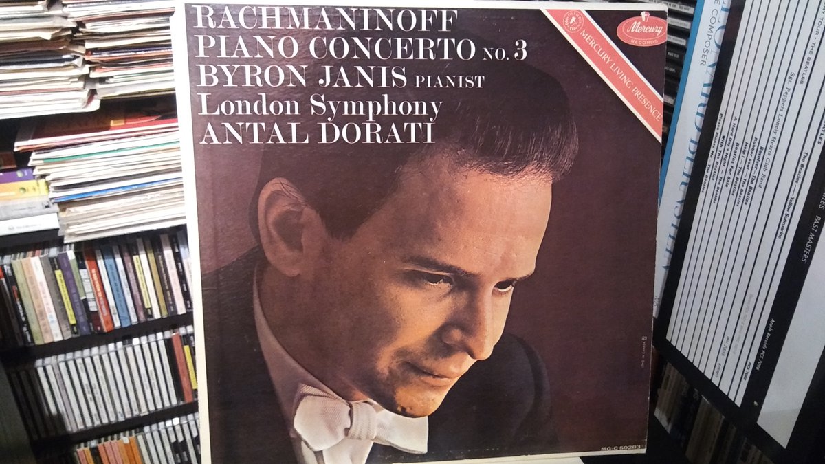 Closing tonight with Rachmaninoff's 3rd Piano Concerto with Byron Janis on piano and Antal Dorati conducting the London Symphony #nowspinning #np #vinyl #classicalclub #classicalmusic