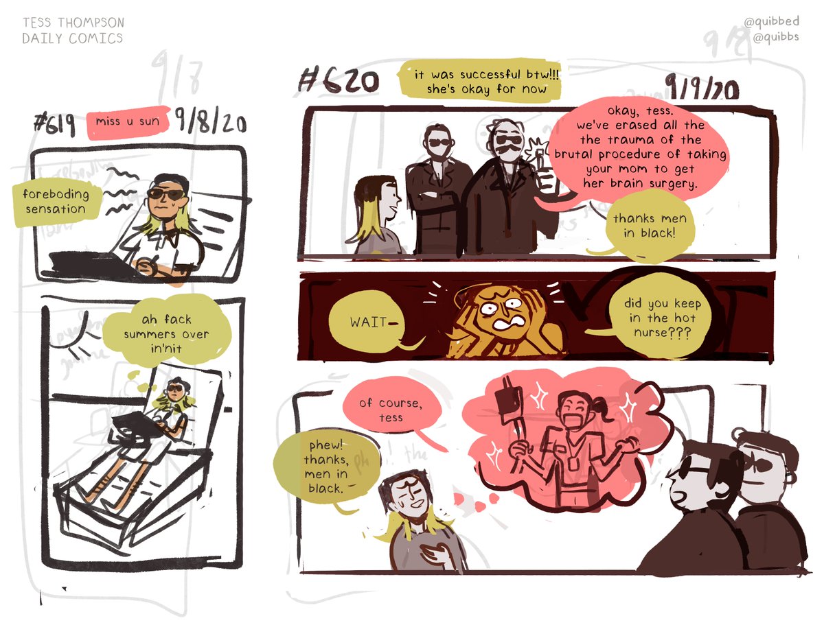 DAILIES.... MY DAILY COMICS FROM EVERY DAY!! oops... i've slipped behind but if you've been wondering why i'm so afk this is why lol....i got somethings on my plate but i'll be back in action soon. here's where you can read all of these!
https://t.co/Z5RDjqIh0U