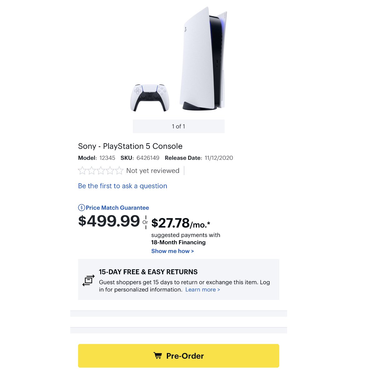 Best buy hotsell ps5 pre order