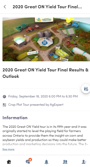 outdoorfarmshow's tweet photo. Did you follow the Great ON Yield Tour? #ONYield20

Hear all about the final results, and the what the future holds for corn and soybean yield this Friday at 6:00 p.m. 
@FarmsMarketing @alpinepfl @Maizex 🌽🌱
 
Register now ⤵️ 
https://t.co/0L7YXHtUkv https://t.co/Qho0gTI0L5