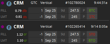 MarcBenzak's tweet photo. Closed three spreads today $FDX Earnings Vertical from yesterday, $SPX 0DTE Vertical from today, and a $CRM Vertical from the 14th. $142.00, $65.00, and $29.00 respectively. @SiFiTrading #TradeSmallTradeOften #OptionsTrade #HighProbabilityTrading https://t.co/qoc6PxmDvt