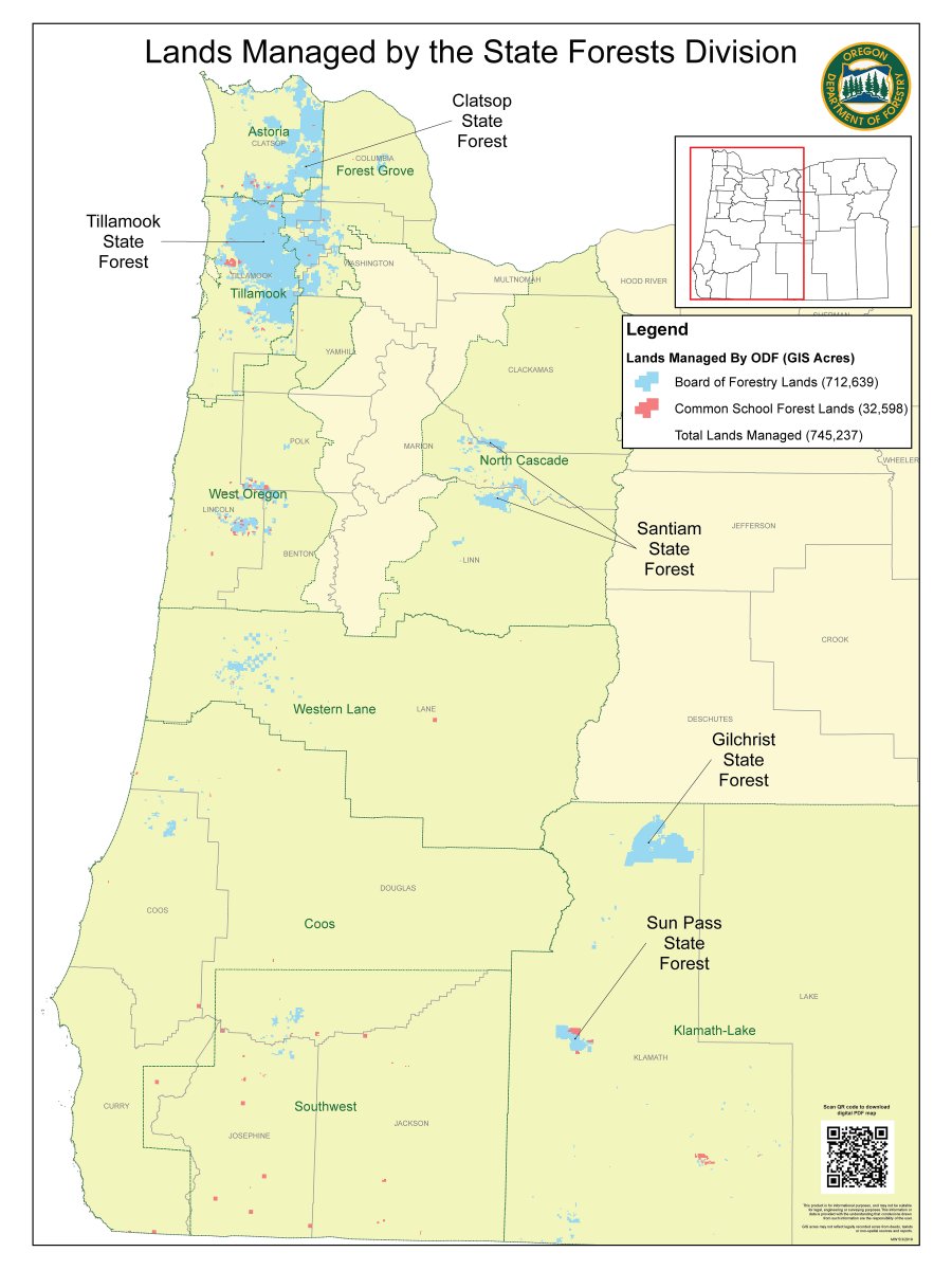 Clatsop State Forest Map Oregon Forestry On Twitter: "The Tillamook And Clatsop State Forests  Re-Open To The Public Fri, 9/18 Along With Odf-Managed Parcels In Columbia,  Lincoln, Polk, And Benton Counties. Know Before You Go About