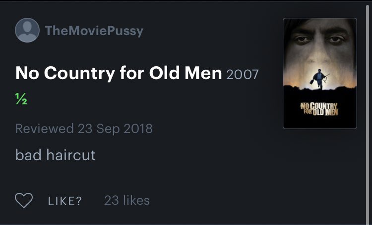 movieboy69's tweet photo. No Country for Old Men (2007) https://t.co/PKKffbe8R9