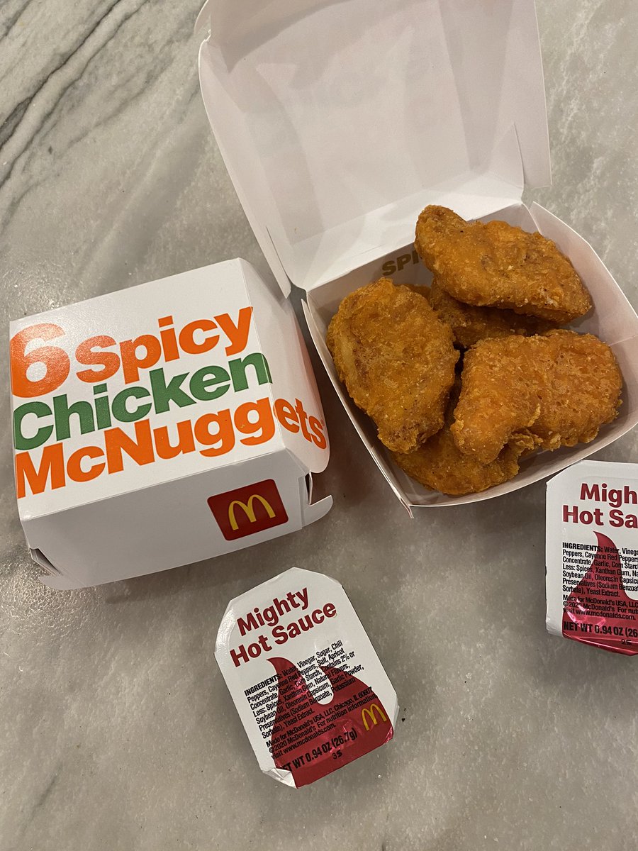 dwtovar's tweet image. The votes are in and the Tovar household unanimously agree the @McDonalds #SpicyMcNuggets are 🔥 🔥 🔥! Special thanks to @Molly_McDs, @RunEmRun and @Jess_M_Schultz for the #Spicesurance just in case we couldn’t handle the heat! Brilliant idea!