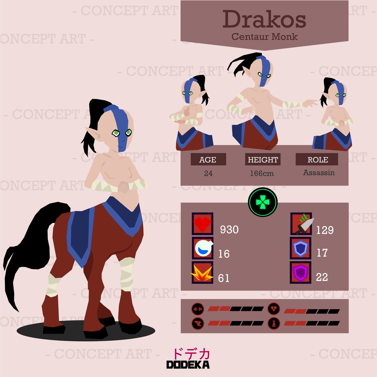 CSoupGames's tweet photo. More characters in Dodeka! Meet Drakos our #Centaur #Monk

#indiedev #gamedev #madewithunity https://t.co/4djfxPvRKE