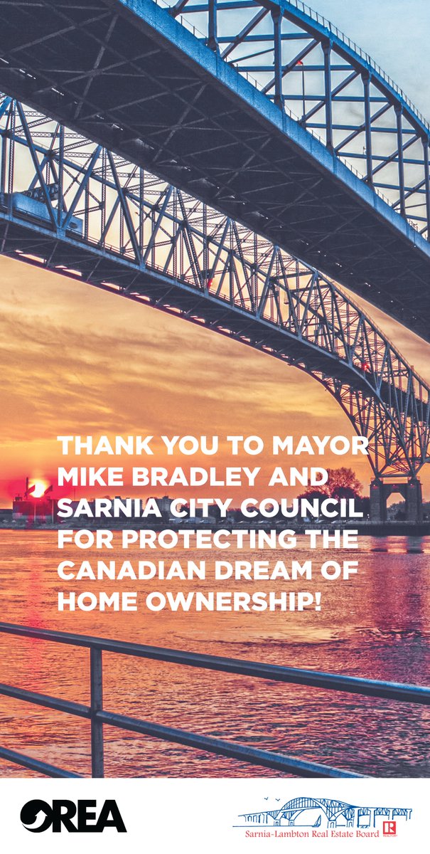 Thank you @BobbaileyPC and <a href="/mayorofsarnia/">Mayor Mike Bradley</a> for helping to keep home ownership affordable for Sarnia families!
blackburnnews.com/sarnia/sarnia-…

#realtors #realestate #orea #Ontario