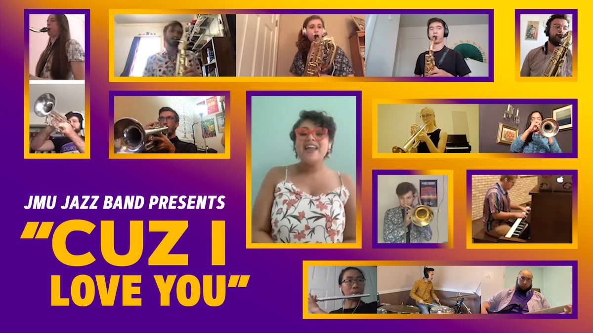 JMU's tweet photo. Despite a terrible accident, Senior music education student, Jacob Reeves"...went to work, like a true Duke". 
Watch the full arrangement: https://t.co/RCn7u1AWmB https://t.co/djls21BC5S