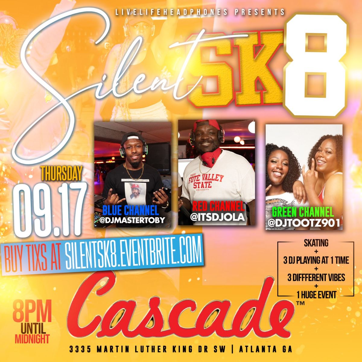 EricBlack41's tweet image. ****Tonight**** 7pm Adult Skate Lesson is Back / 8p-12am Wednesday Adult Night / Thursday 8p-12a Silent Headphone Party @ Cascade Skating Rink - mailchi.mp/09de60794ca6/4…